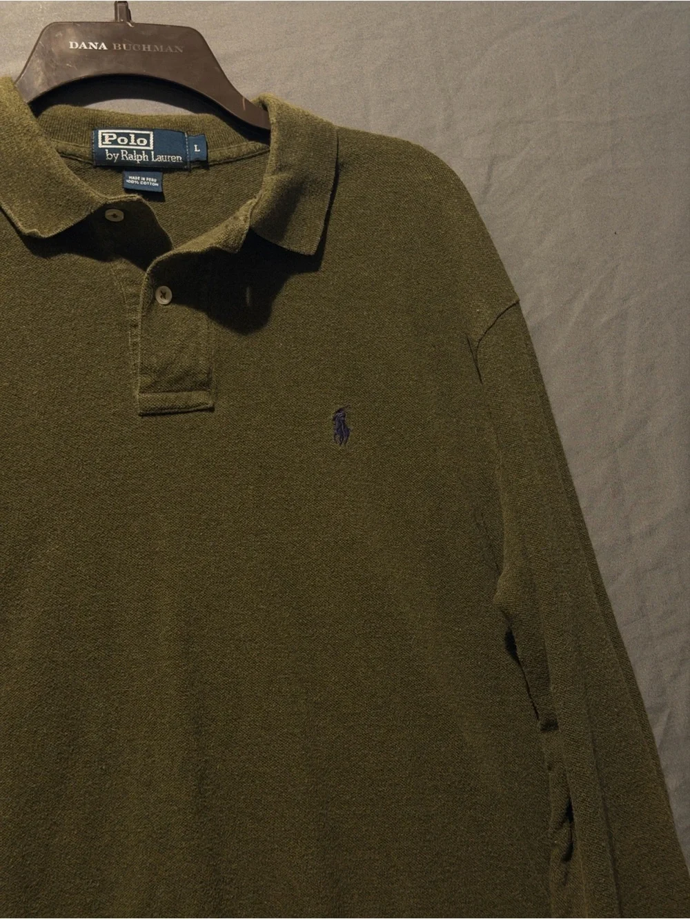 Polo Ralph Lauren Long Sleeve Mesh Shirt Dark Green Men’s L Classic